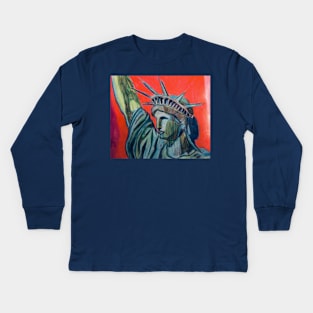 Lady Liberty - America Kids Long Sleeve T-Shirt